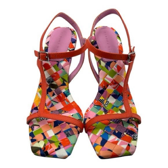 Gianni Bini Shoes - Gianni Bini Fionah Leather Multi color Strap Dress Heels Size 7.5